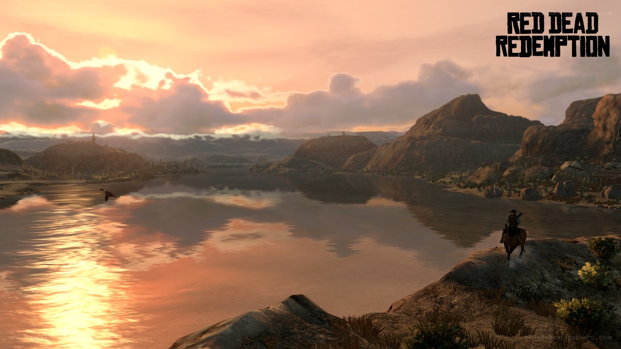 Sunset by the river