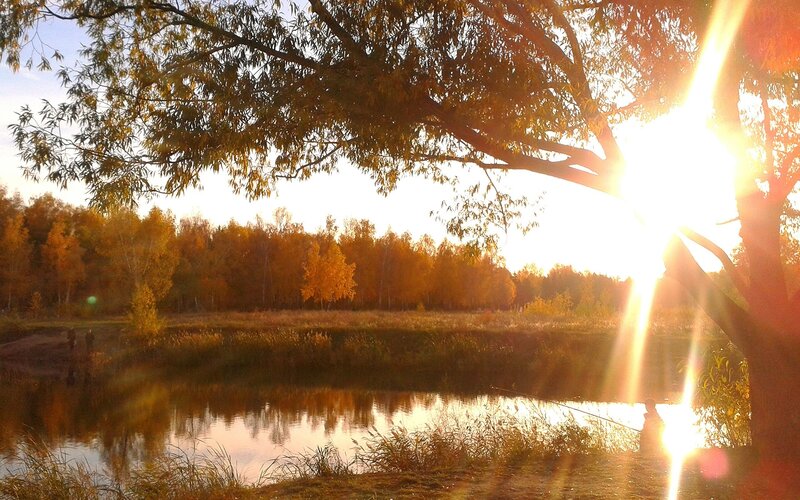 Sunset by the river