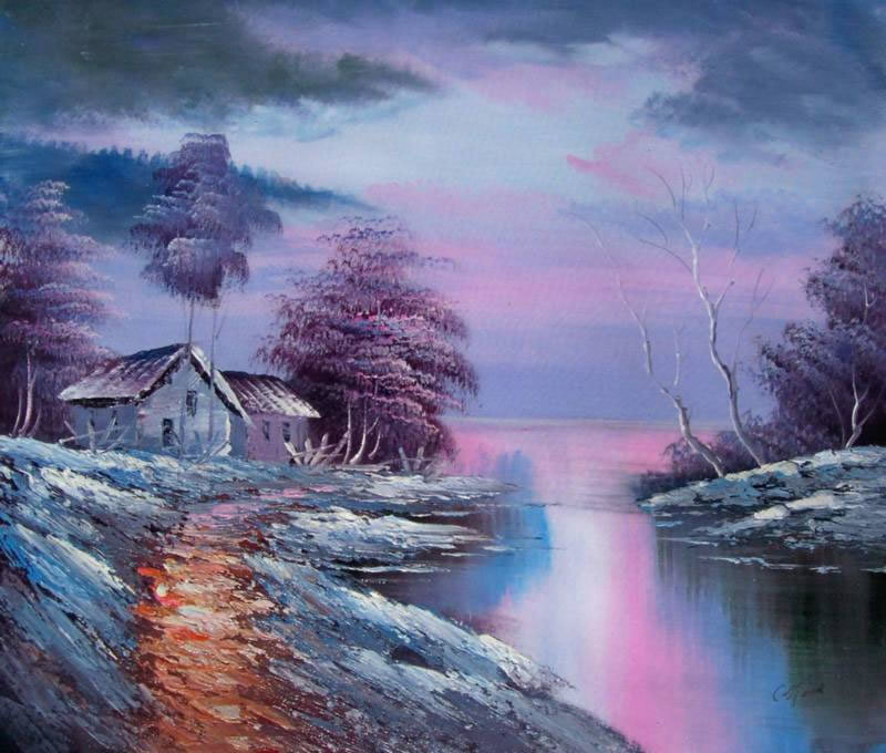 Sunset by the River