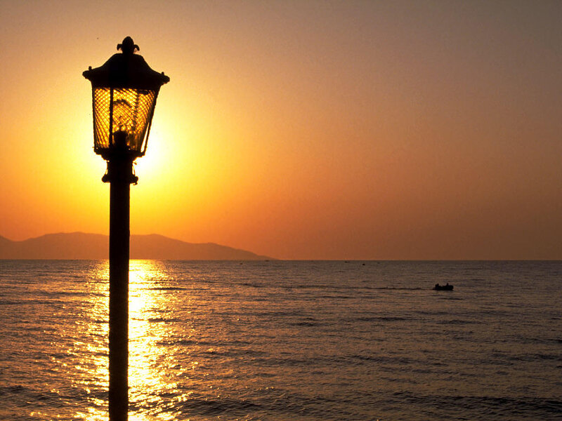 sunset by the sea