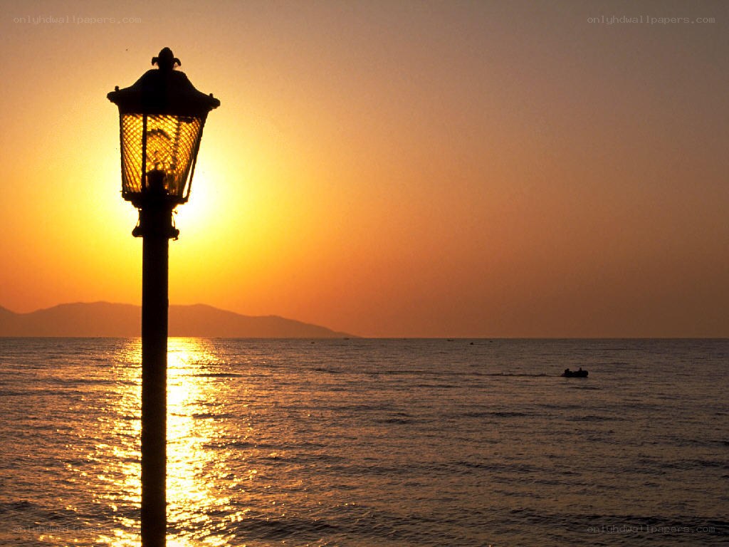 sunset by the sea