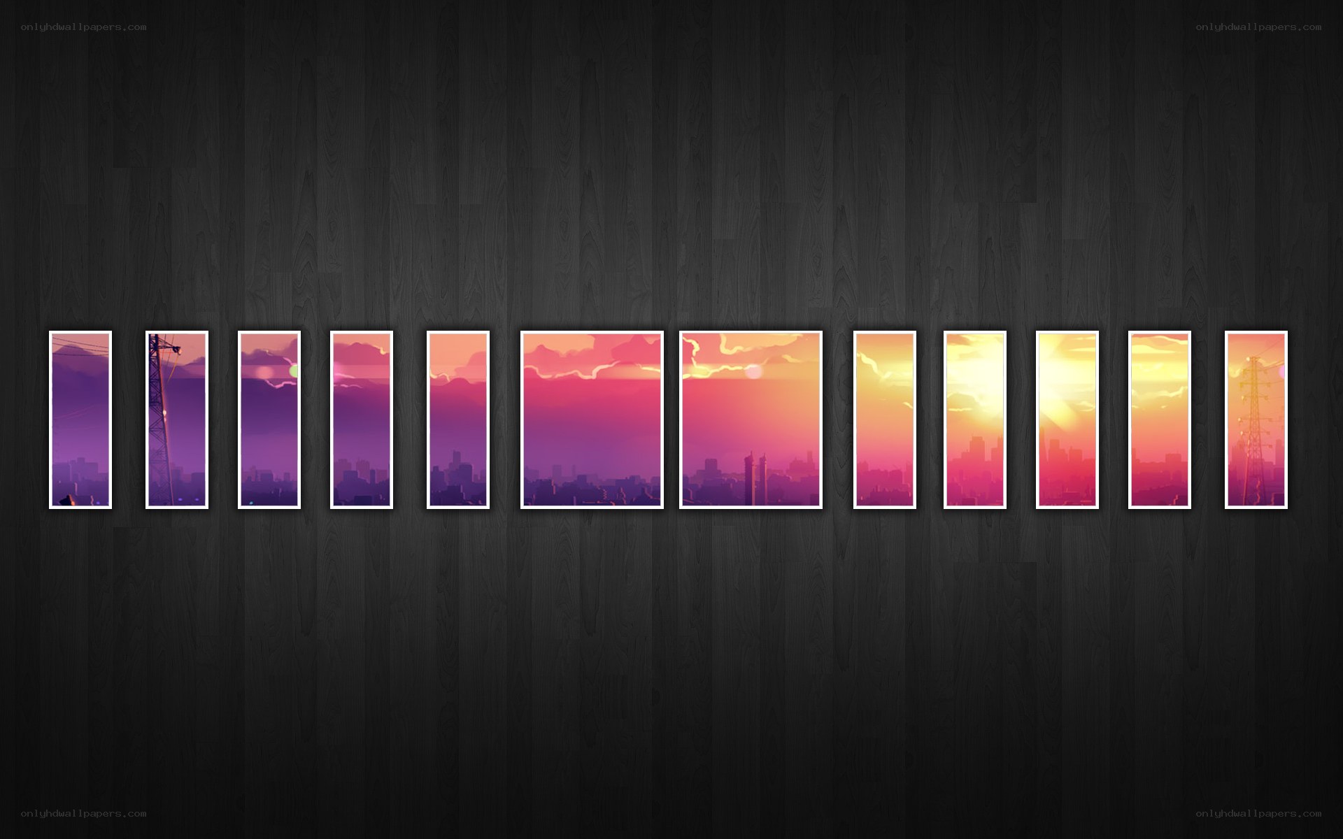 sunset cityscape sequence