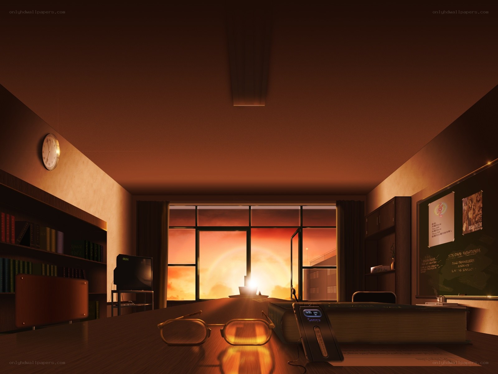 sunset classroom view