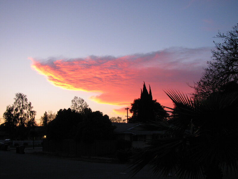 Sunset Cloud over Houses