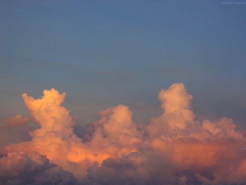 Sunset clouds at dusk