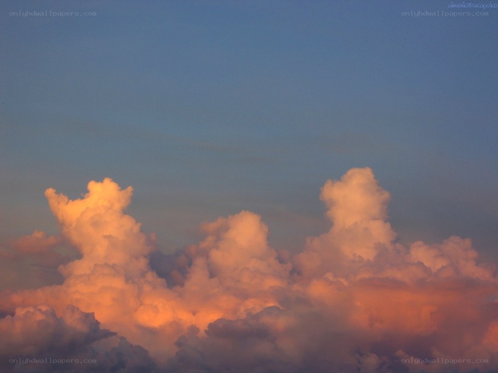 Sunset clouds at dusk