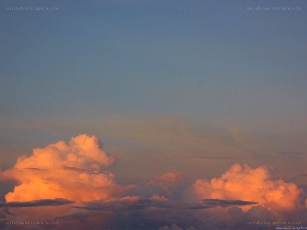 Sunset clouds in the sky