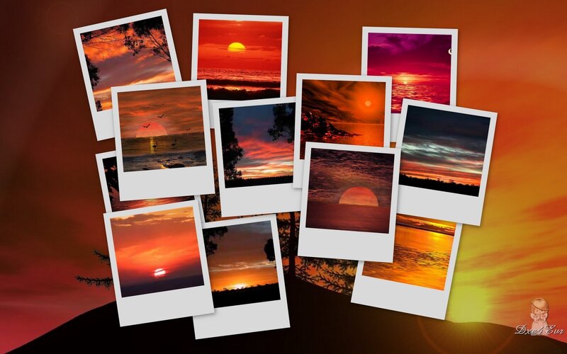 Sunset Collage — Orange, Dramatic