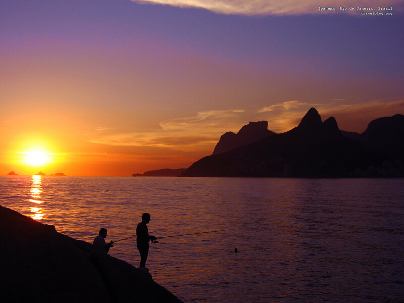 Sunset fishing in Ipanema