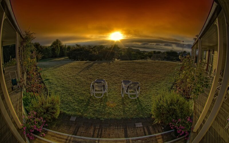 Sunset from a porch view