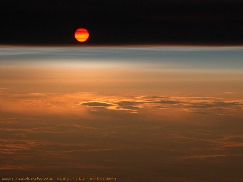 Sunset from above the clouds