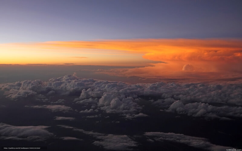 Sunset from above the clouds