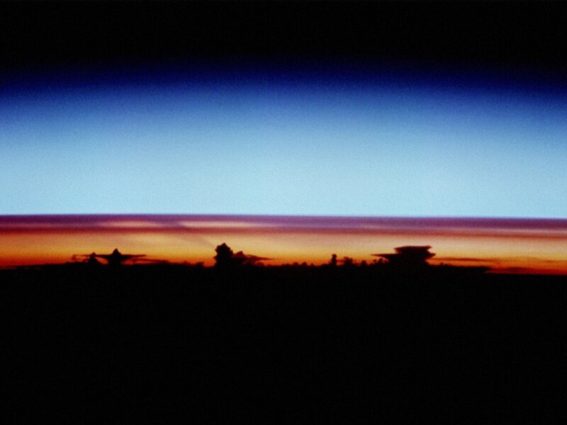 sunset from high altitude