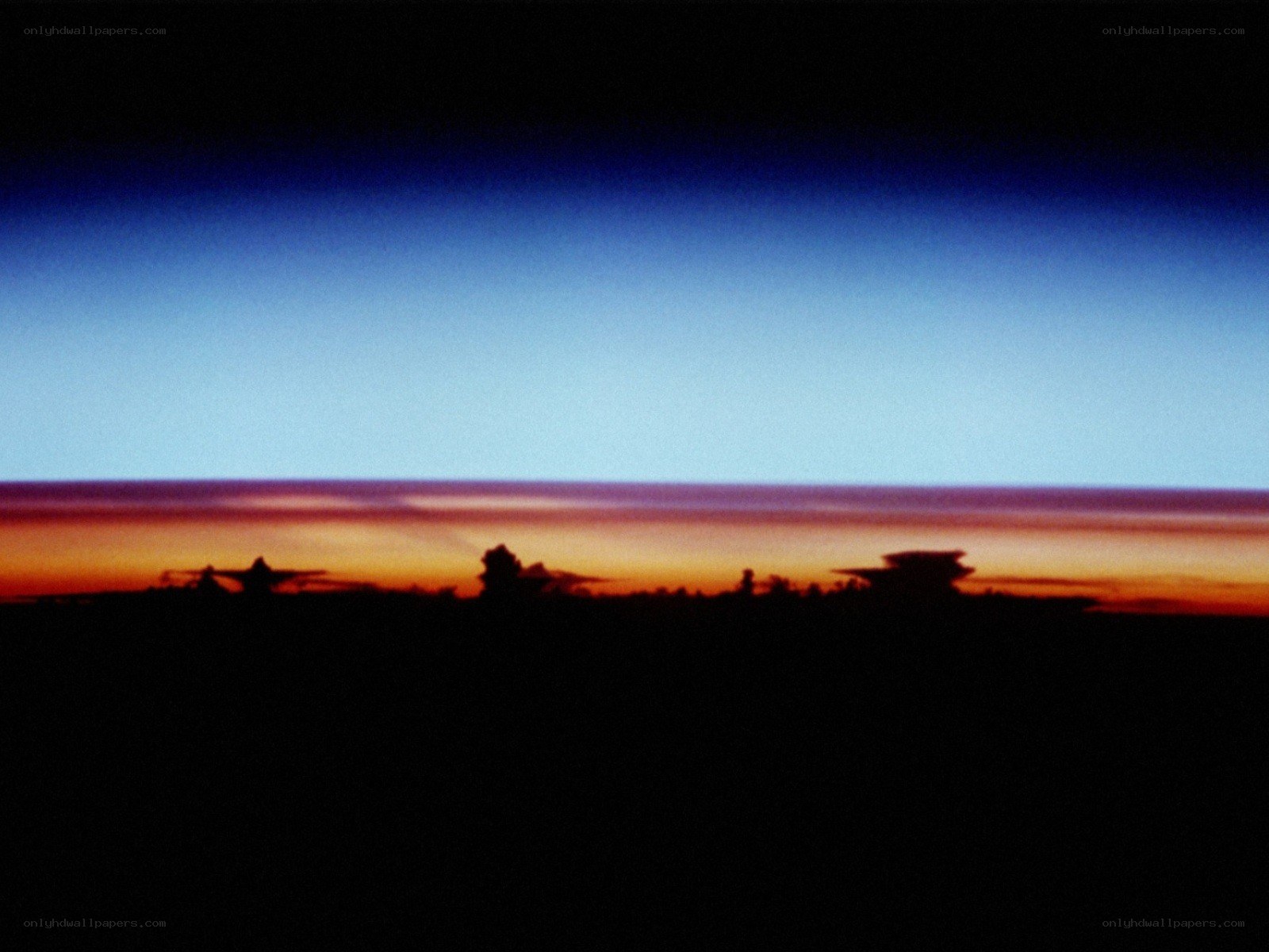 sunset from high altitude