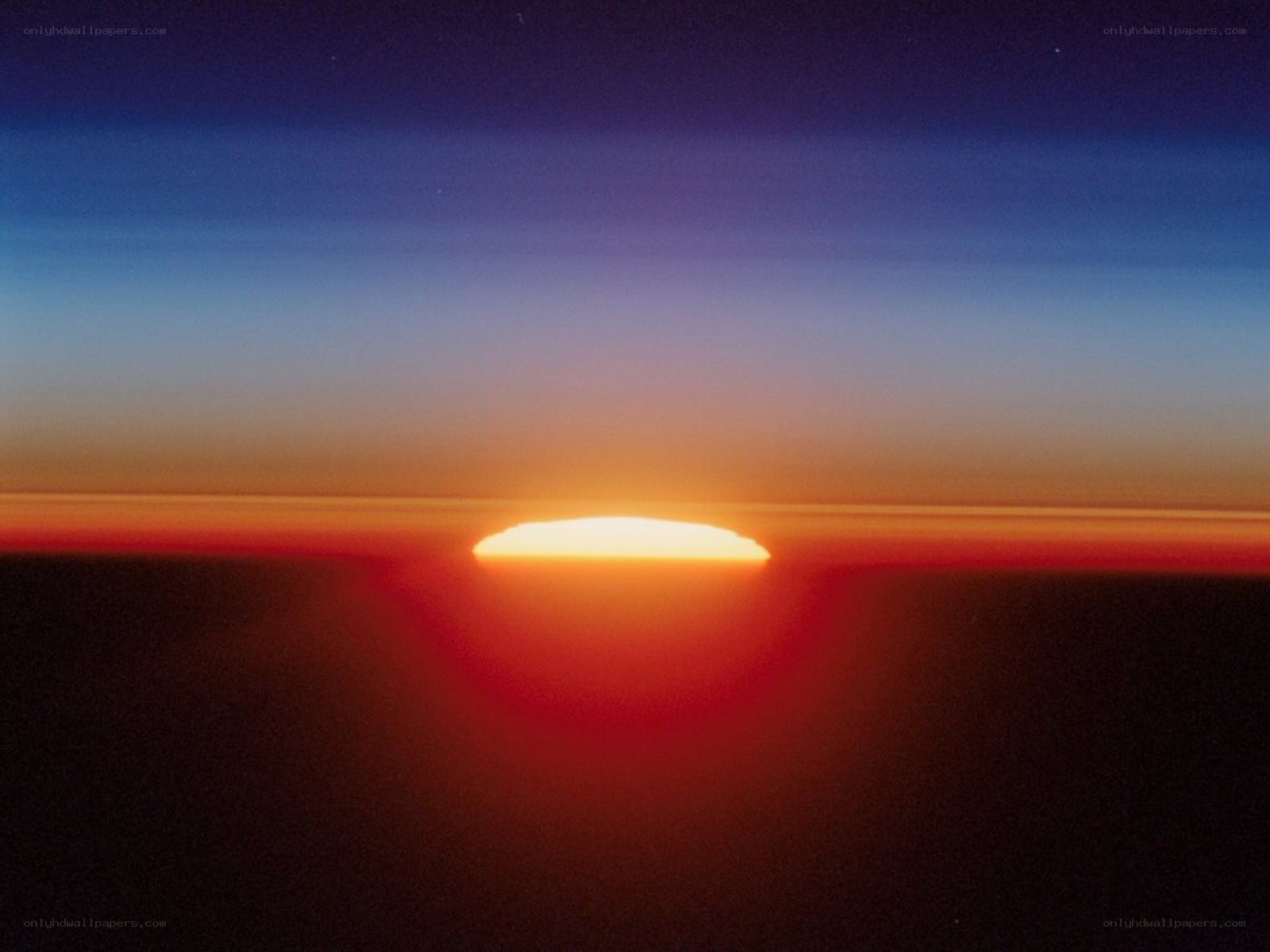 Sunset from the edge of space