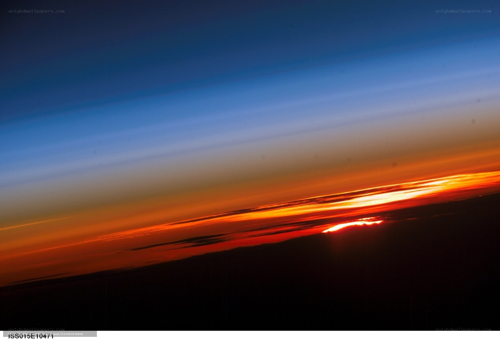 Sunset from the edge of space