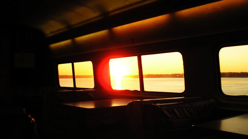 Sunset from Train Window