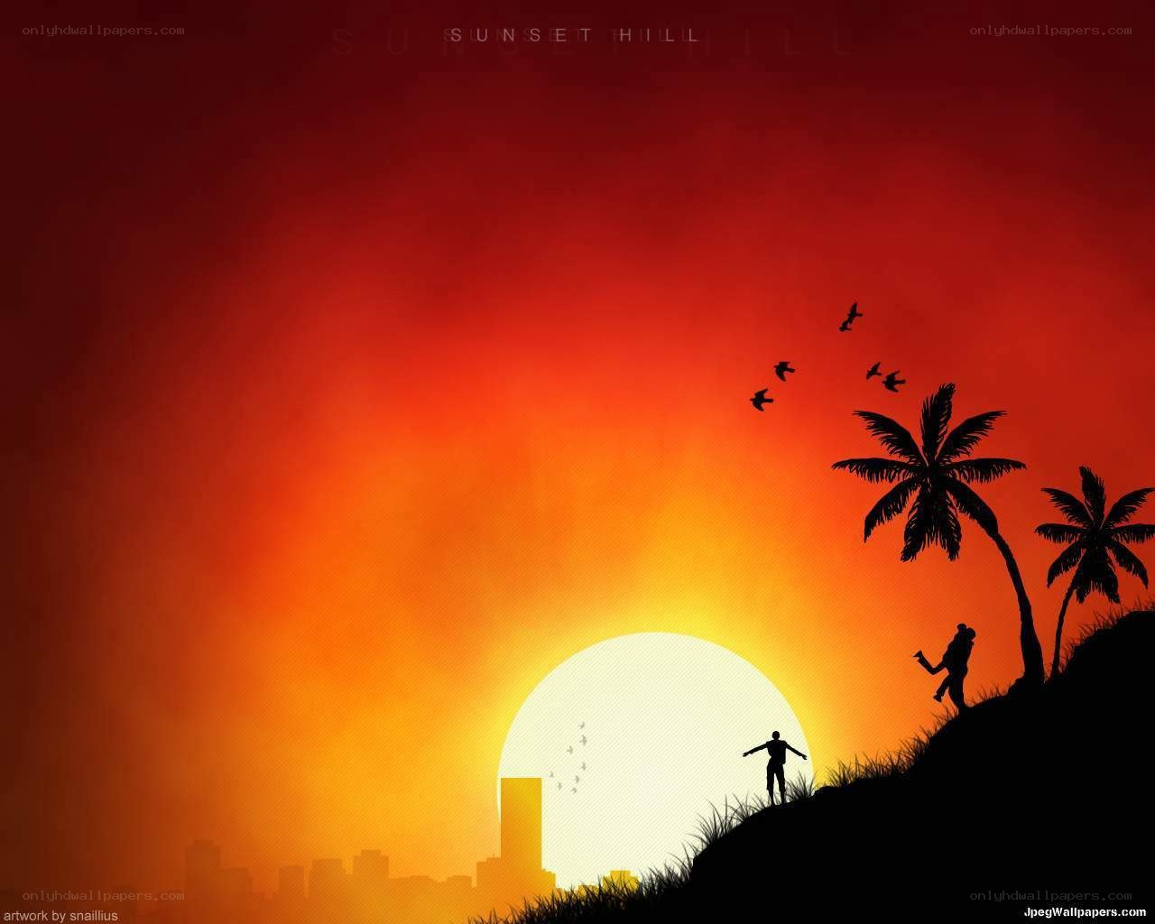 Sunset Hill Silhouette