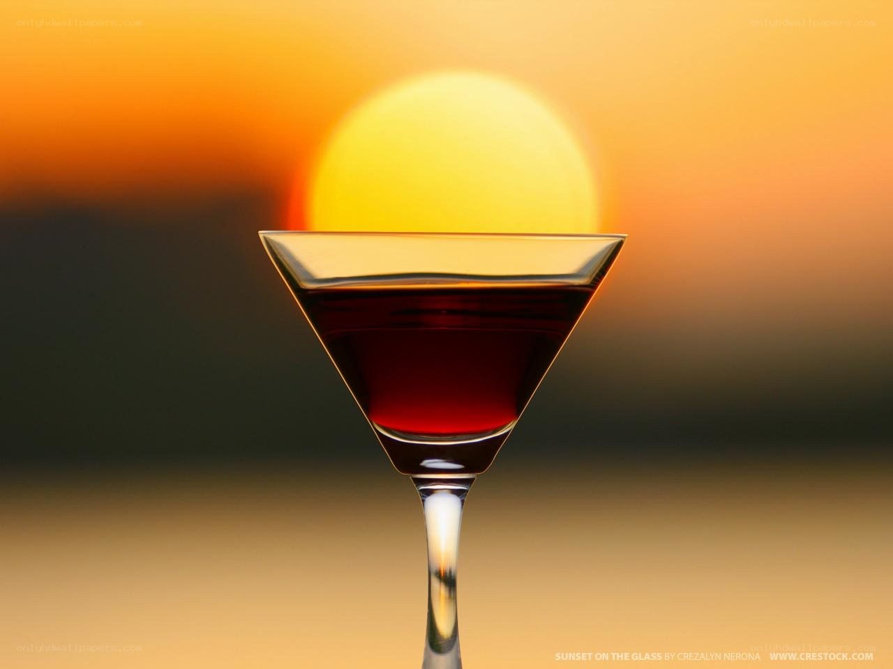 Sunset in a cocktail glass