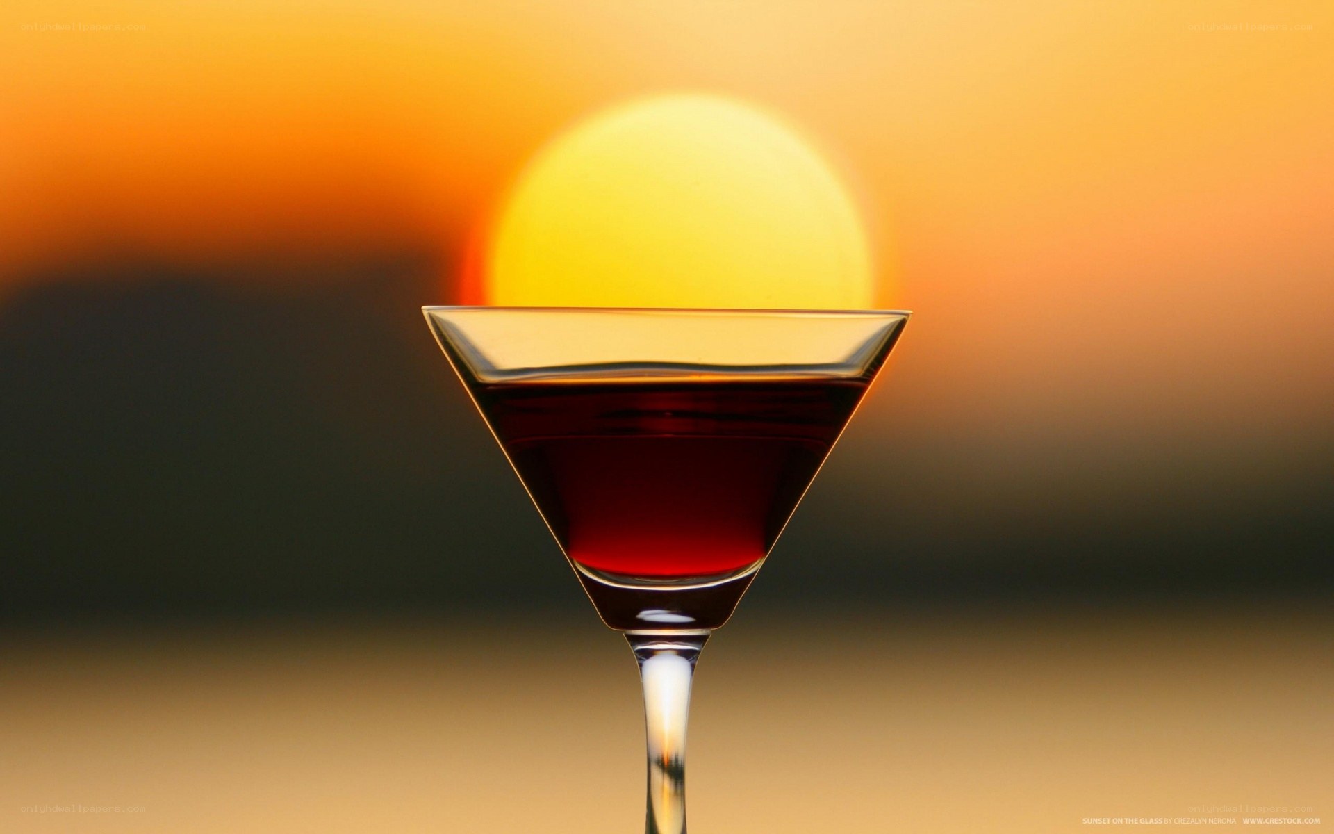 Sunset in a martini glass