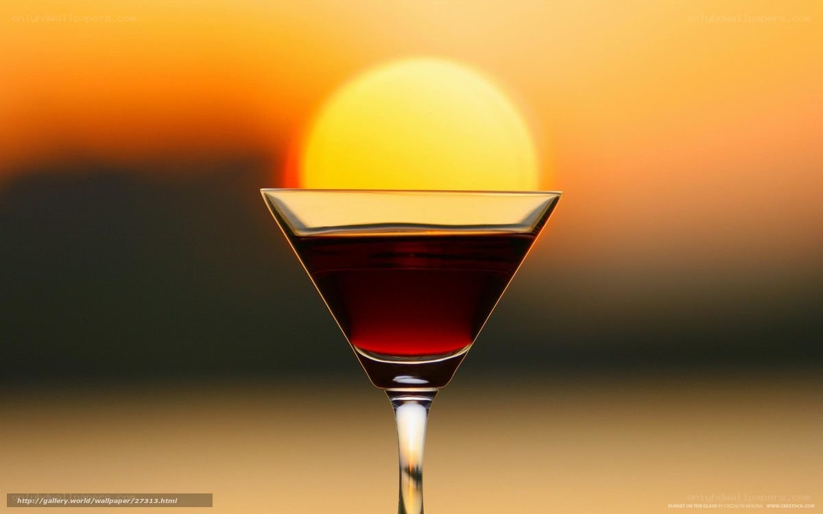 Sunset in a martini glass