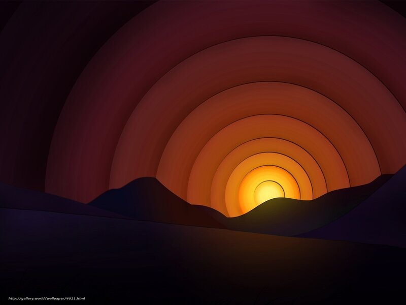 Sunset in a tunnel