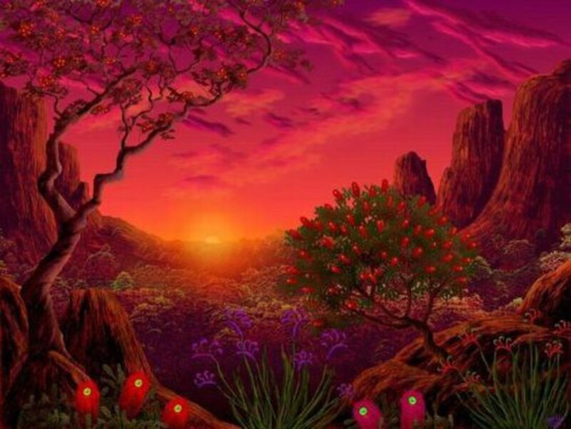 Sunset in Alien Canyon