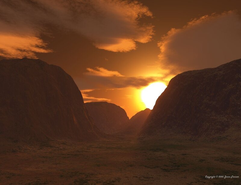 Sunset in Canyon