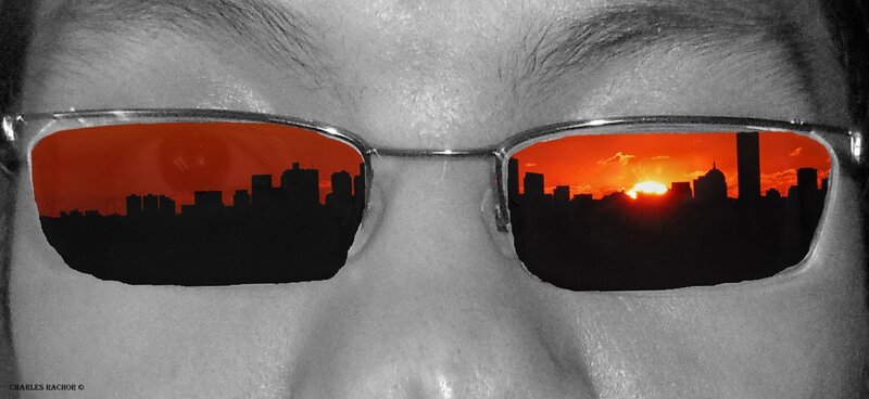 Sunset in sunglasses