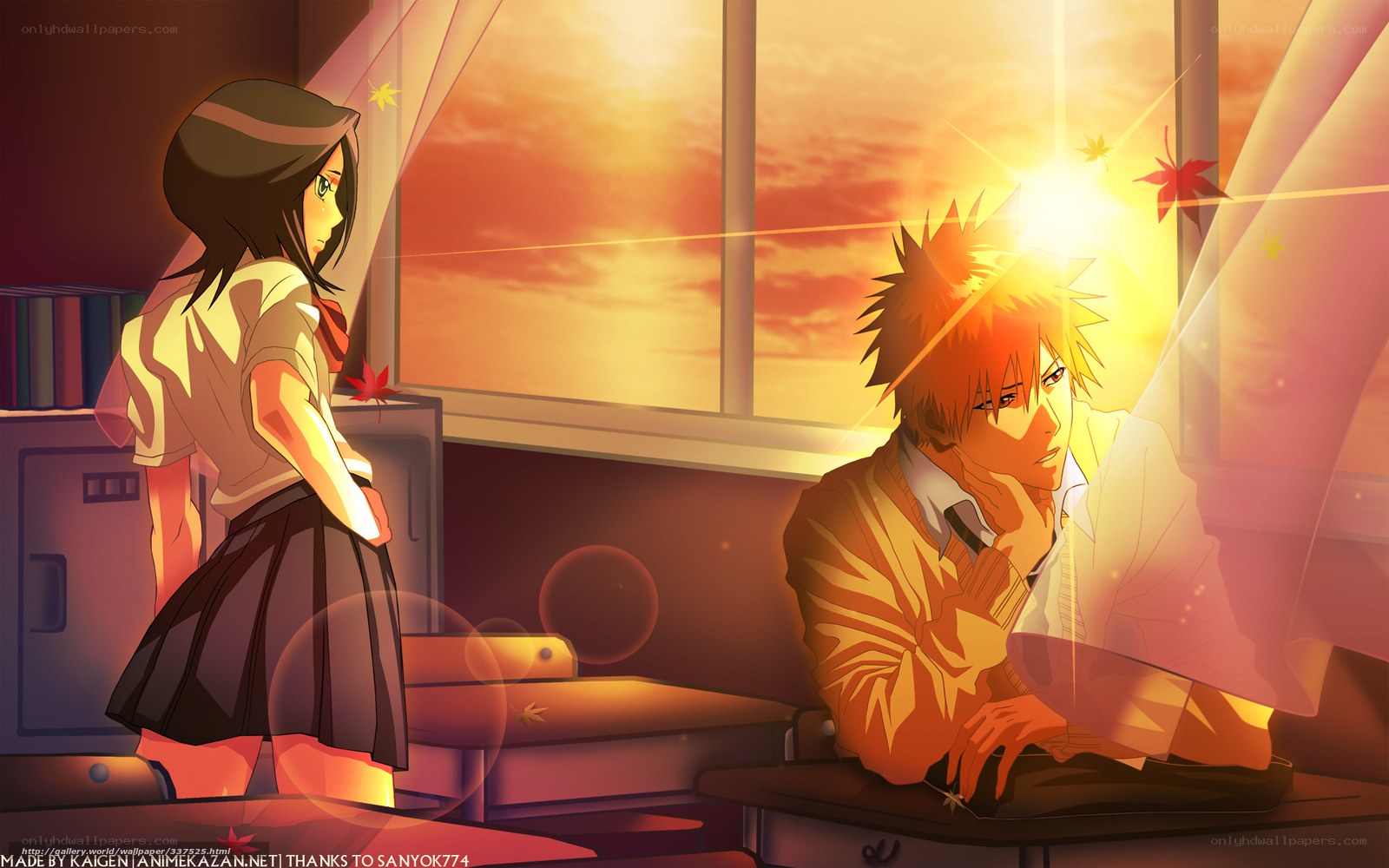 Sunset in the classroom