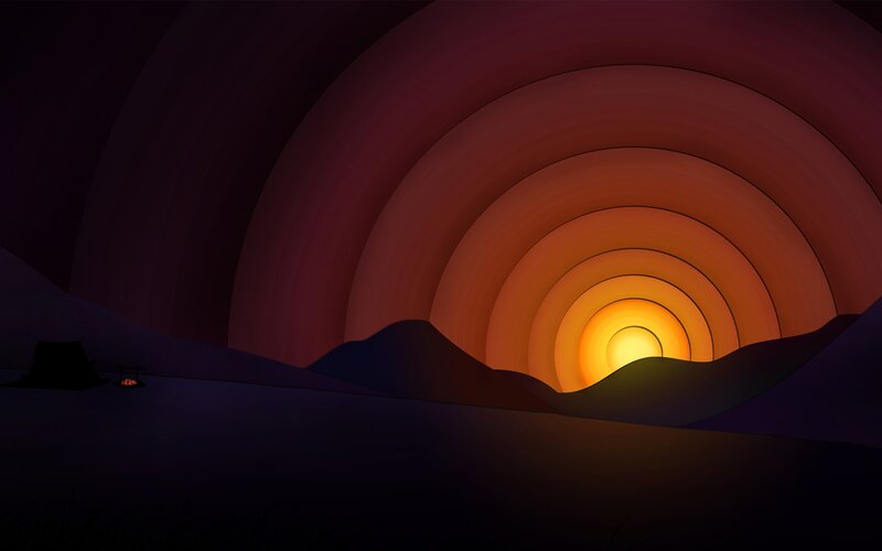 Sunset in Tunnel