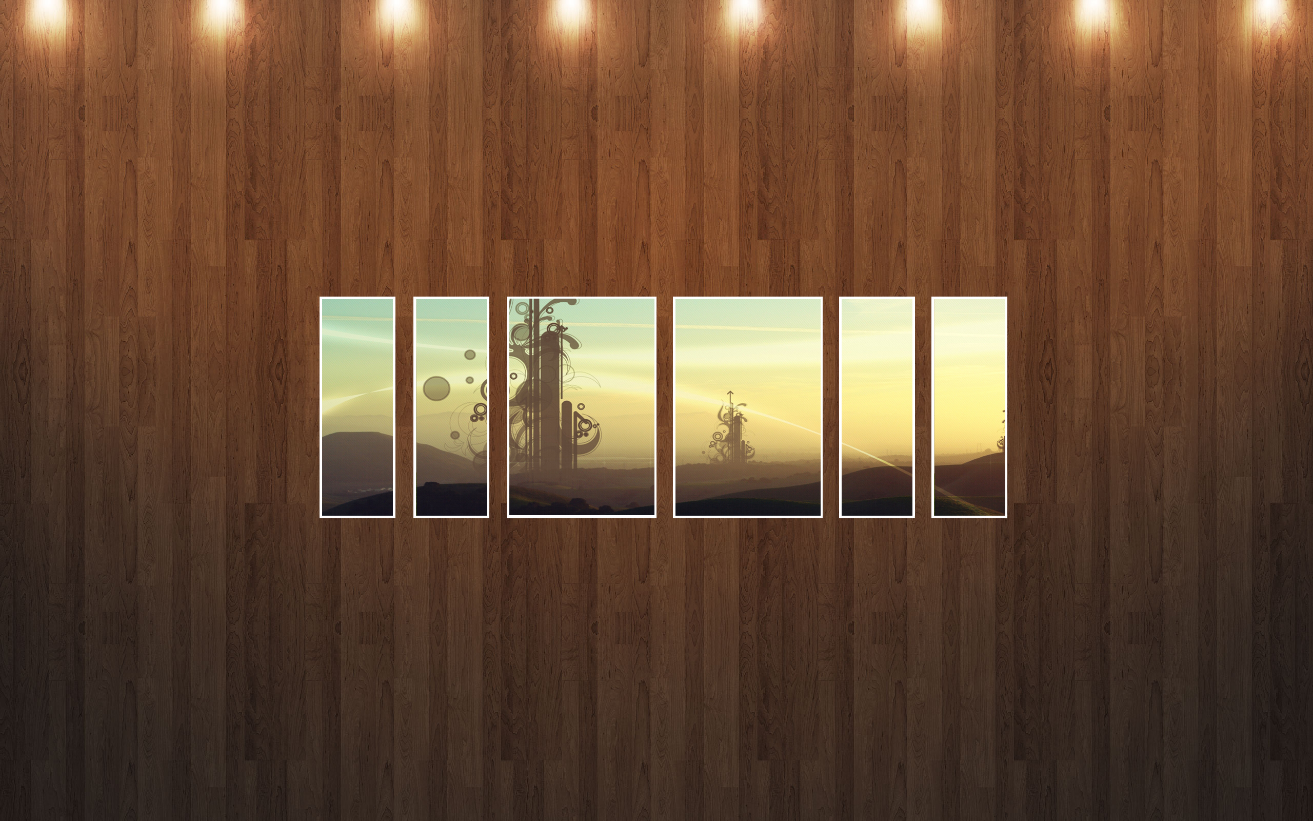 sunset landscape art panels