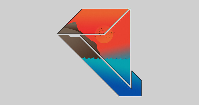 Sunset Landscape in Box