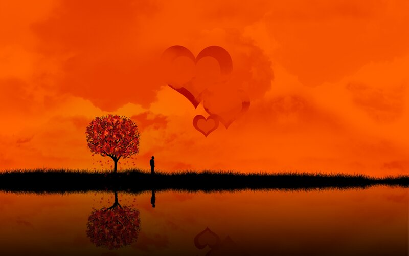 sunset love scene