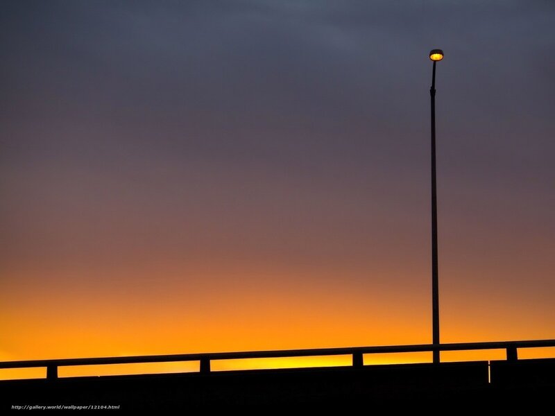 sunset on a bridge