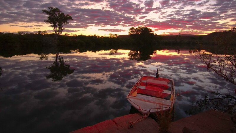 Sunset on a calm river