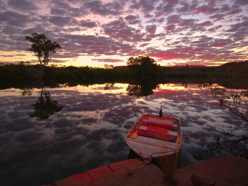 Sunset on a calm river