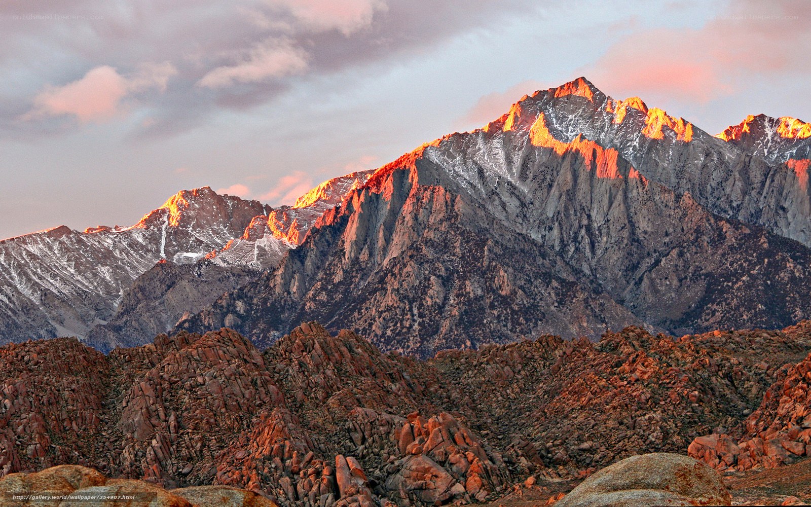 Sunset on a mountain range
