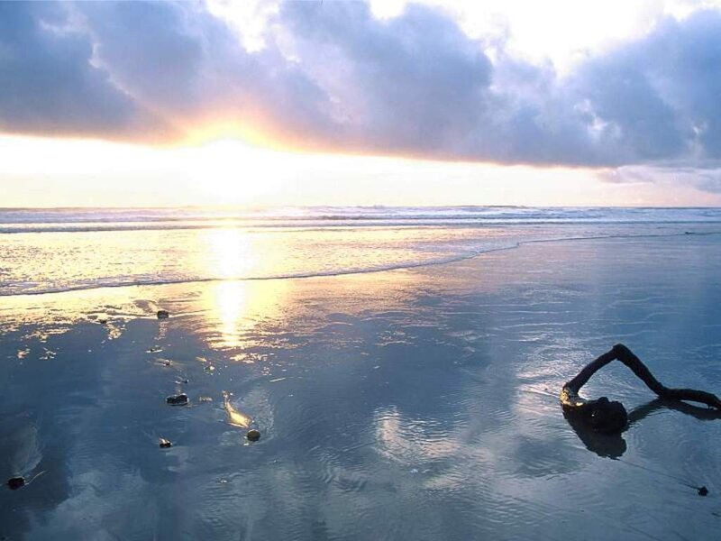 Sunset on a quiet beach