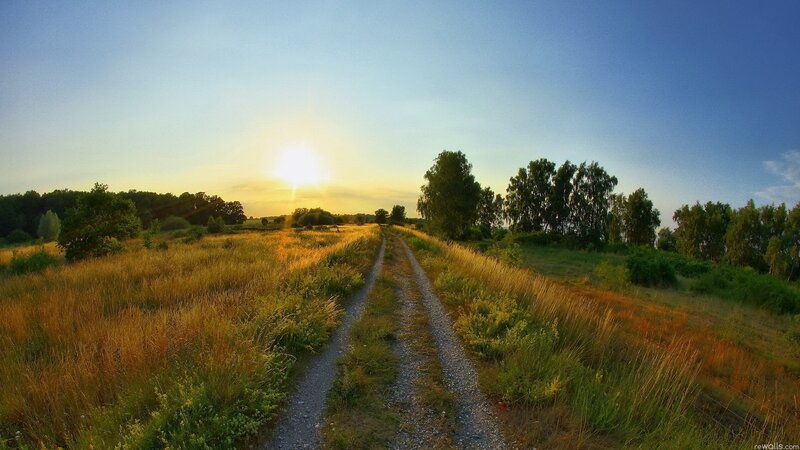 Sunset on a rural path