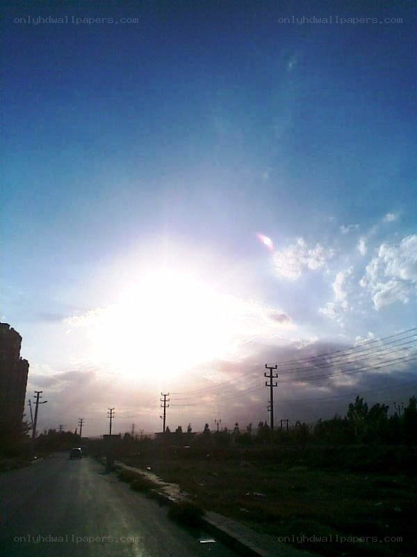 Sunset on a rural road