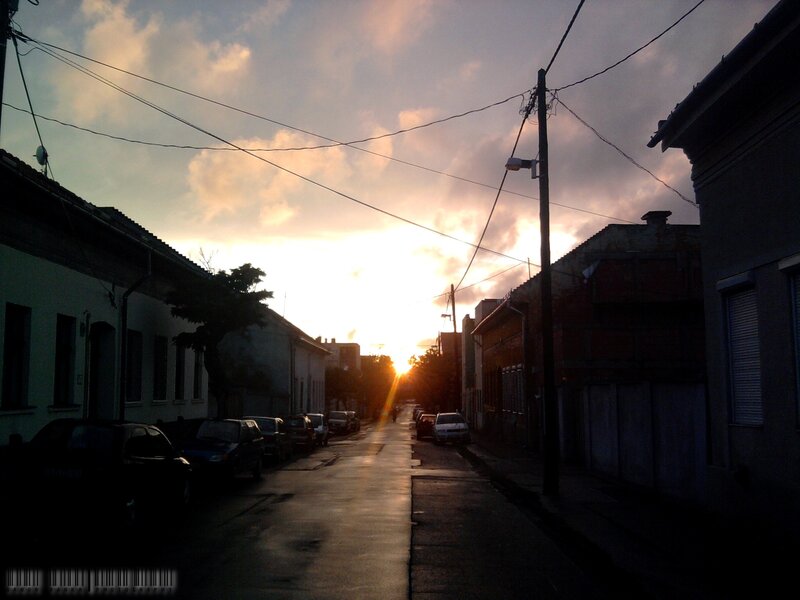 Sunset on a Street — Orange