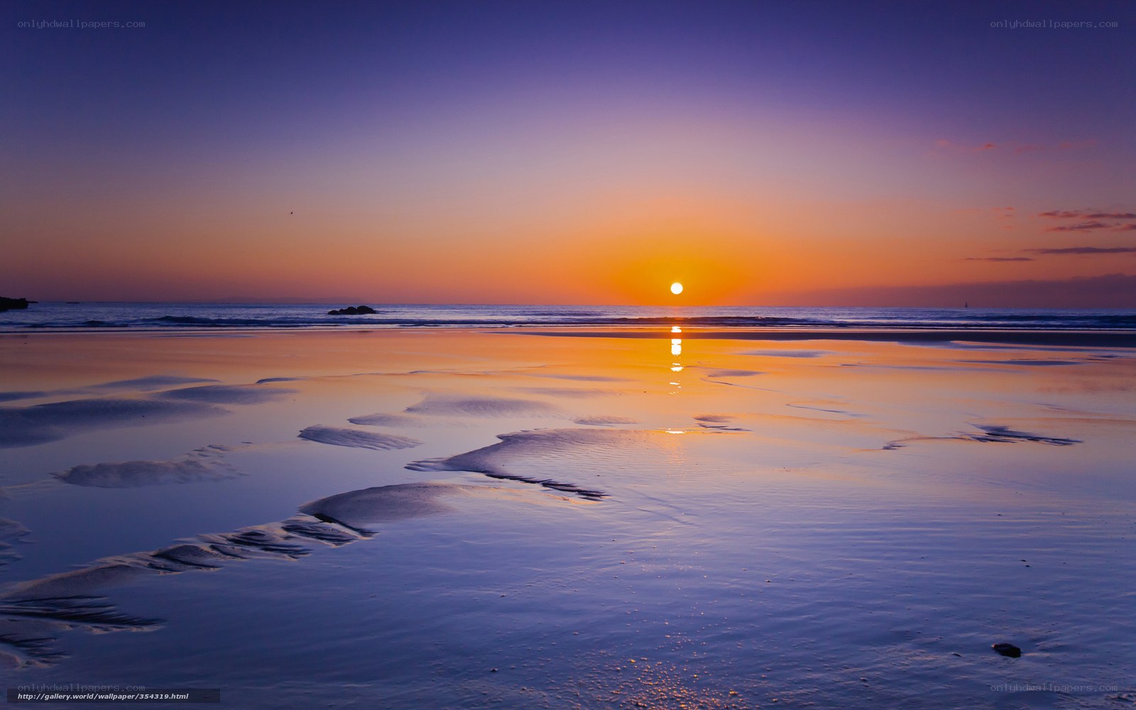 Sunset on a tranquil beach