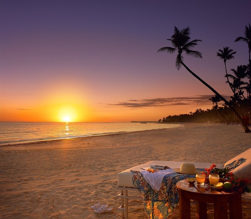 Sunset on a tropical beach