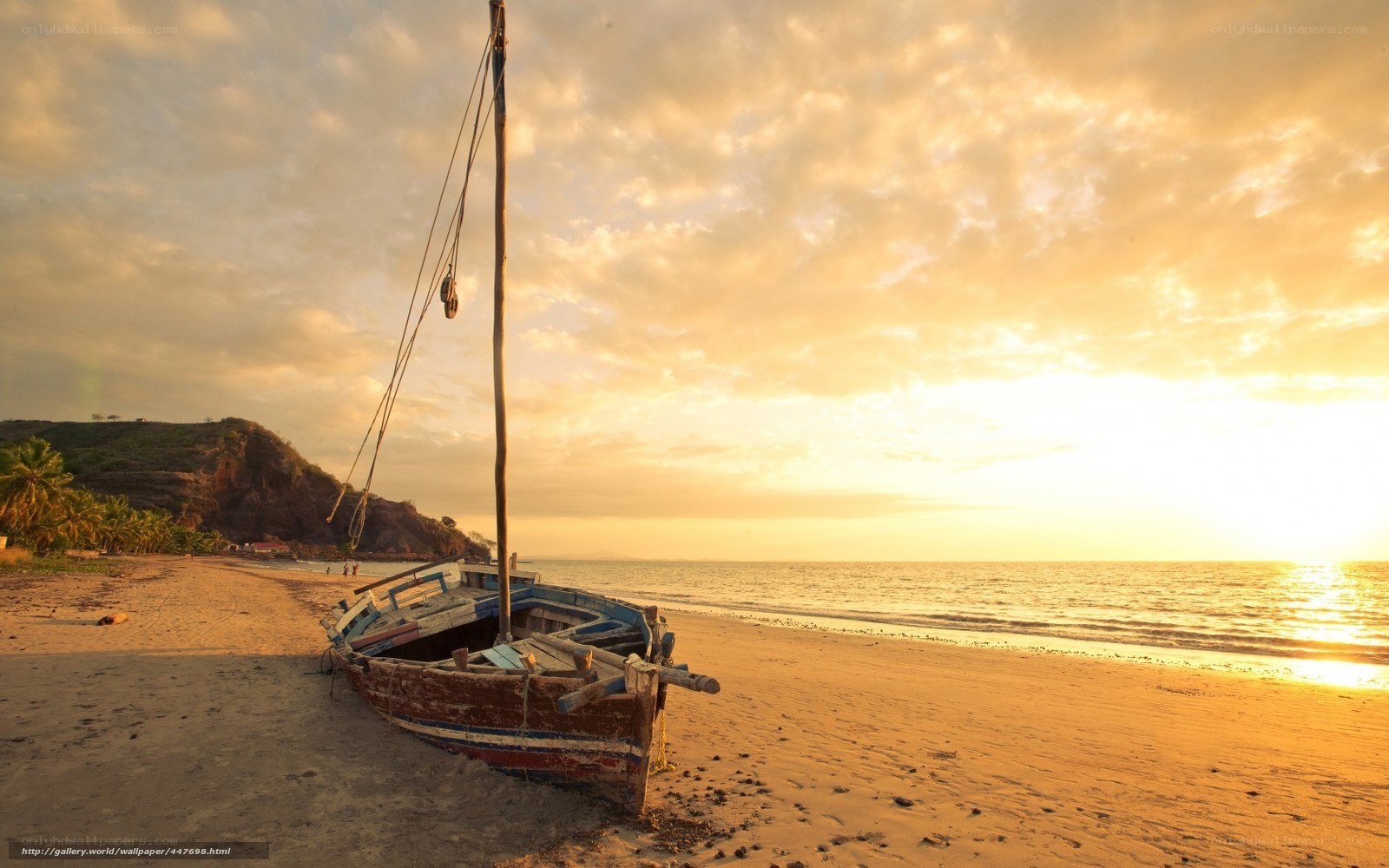 Sunset on a tropical beach