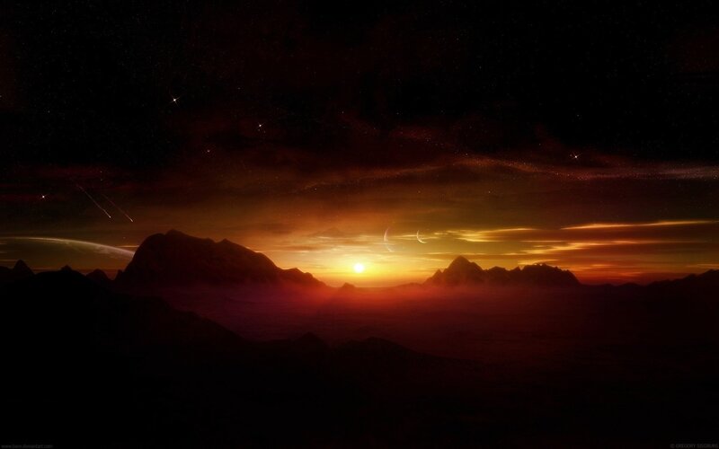Sunset on Alien Planet — Orange
