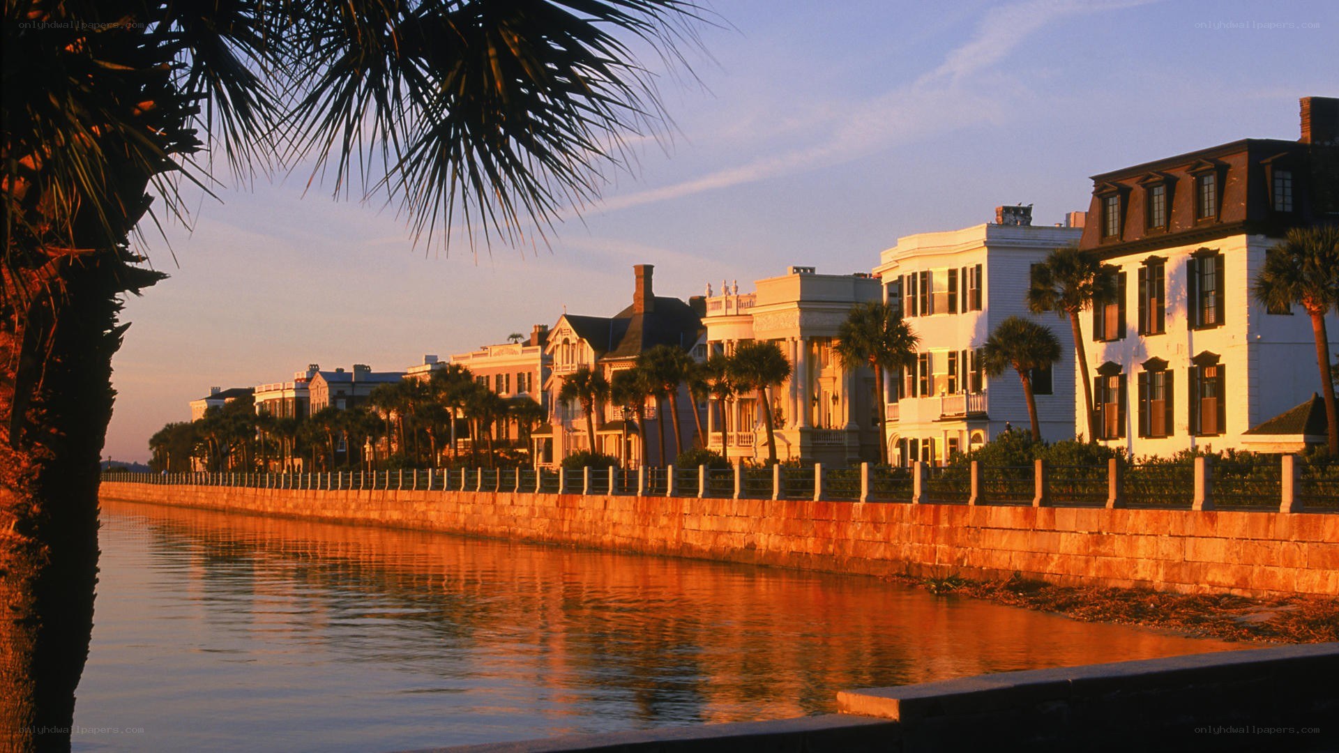 Sunset on Charleston waterfront