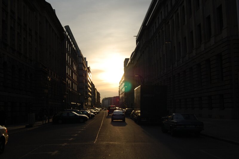 Sunset on City Street