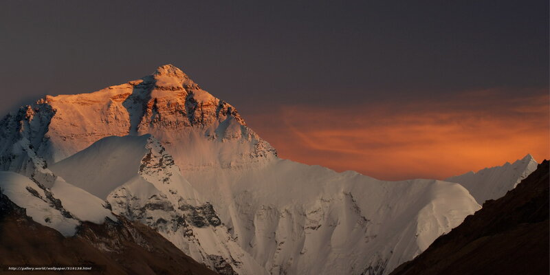 Sunset on Mount Everest