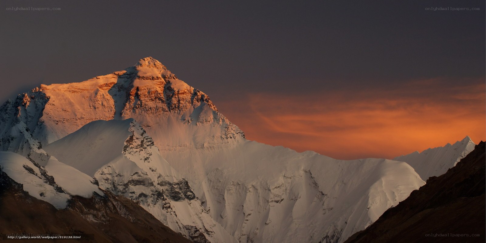Sunset on Mount Everest